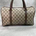 Gucci GG Boston Bag Hand Brown Leather Logo — view 3