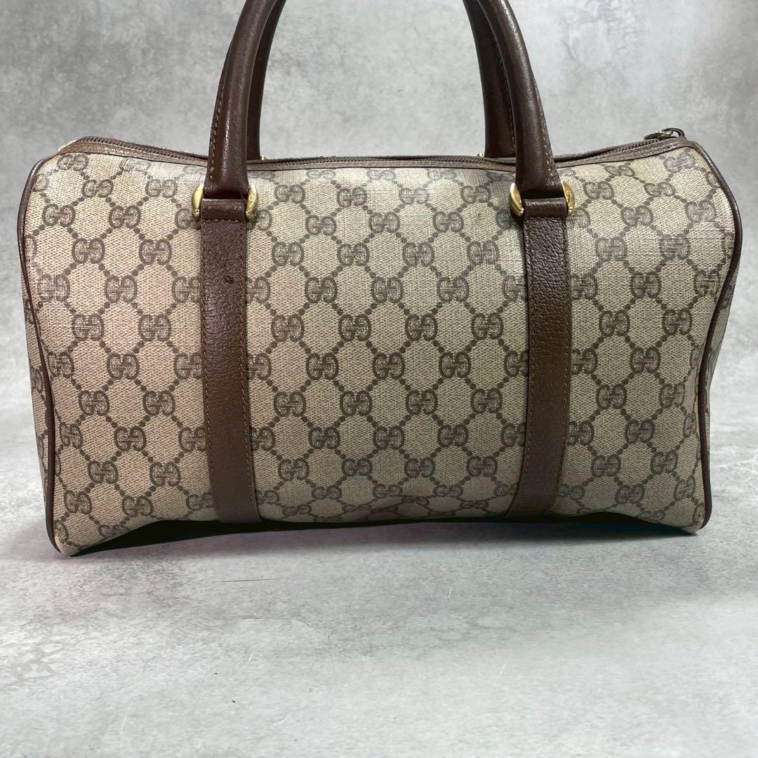 Gucci GG Boston Bag Hand Brown Leather Logo — view 3