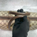 Gucci GG Boston Bag Hand Brown Leather Logo — view 4