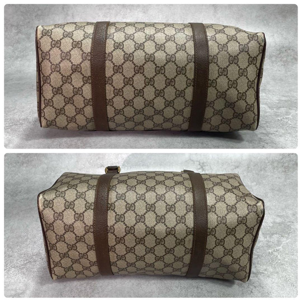 Gucci GG Boston Bag Hand Brown Leather Logo — view 8