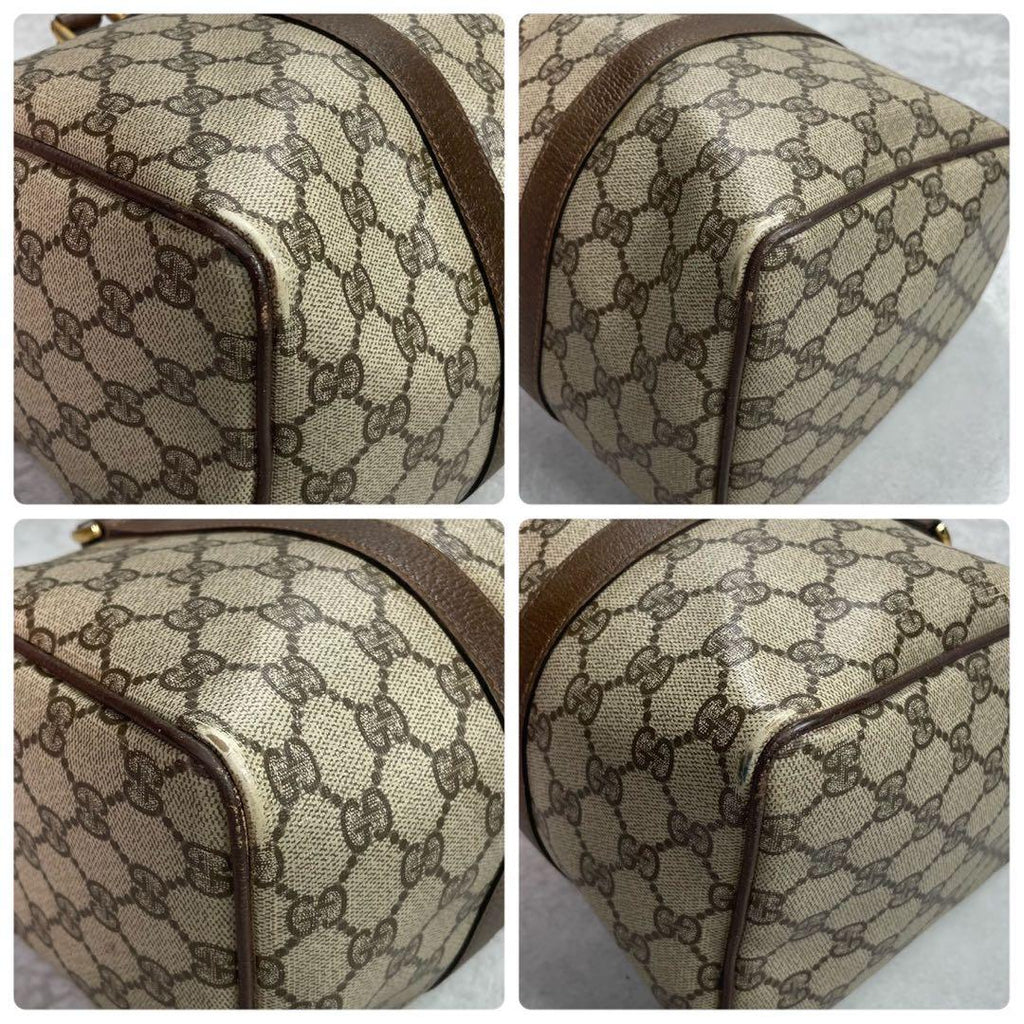 Gucci GG Boston Bag Hand Brown Leather Logo — view 9
