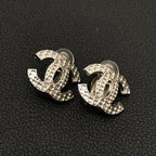 Chanel CC Logo Earrings Silver Icon Coco — view 3
