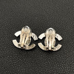 Chanel CC Logo Earrings Silver Icon Coco — view 4