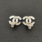 Chanel CC Logo Earrings Silver Icon Coco — view 5