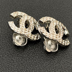 Chanel CC Logo Earrings Silver Icon Coco — view 7