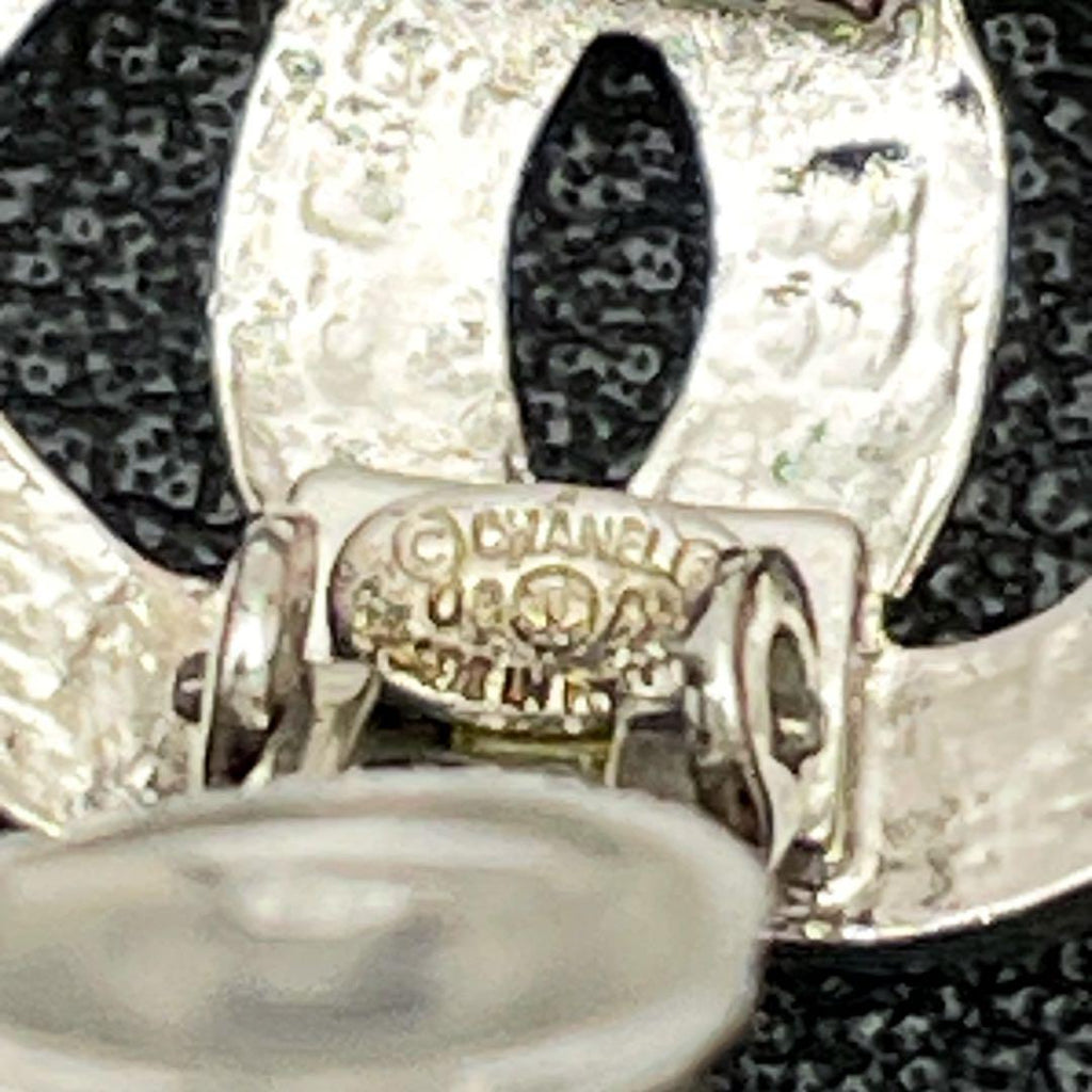 Chanel CC Logo Earrings Silver Icon Coco — view 9