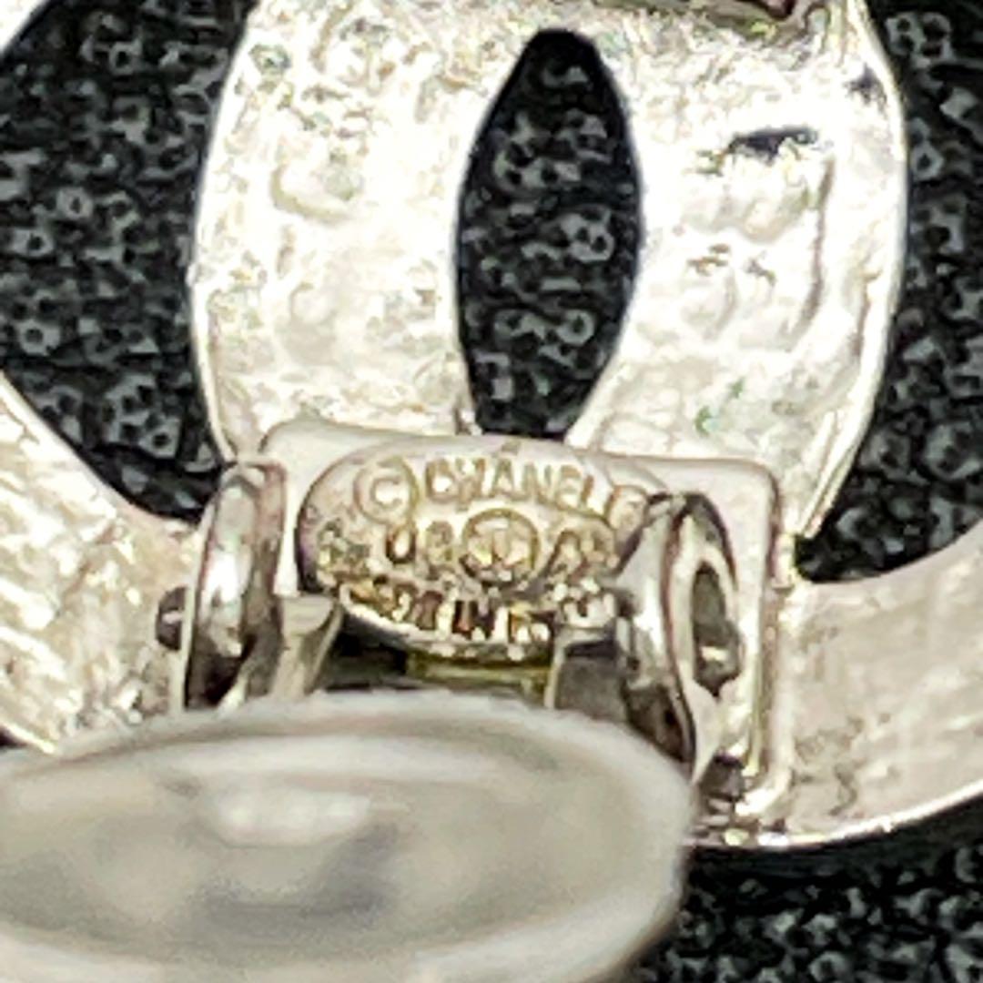 Chanel CC Logo Earrings Silver Icon Coco — view 9