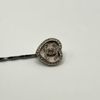 Chanel Hairpin CC Logo Heart Rhinestone Silver — view 5