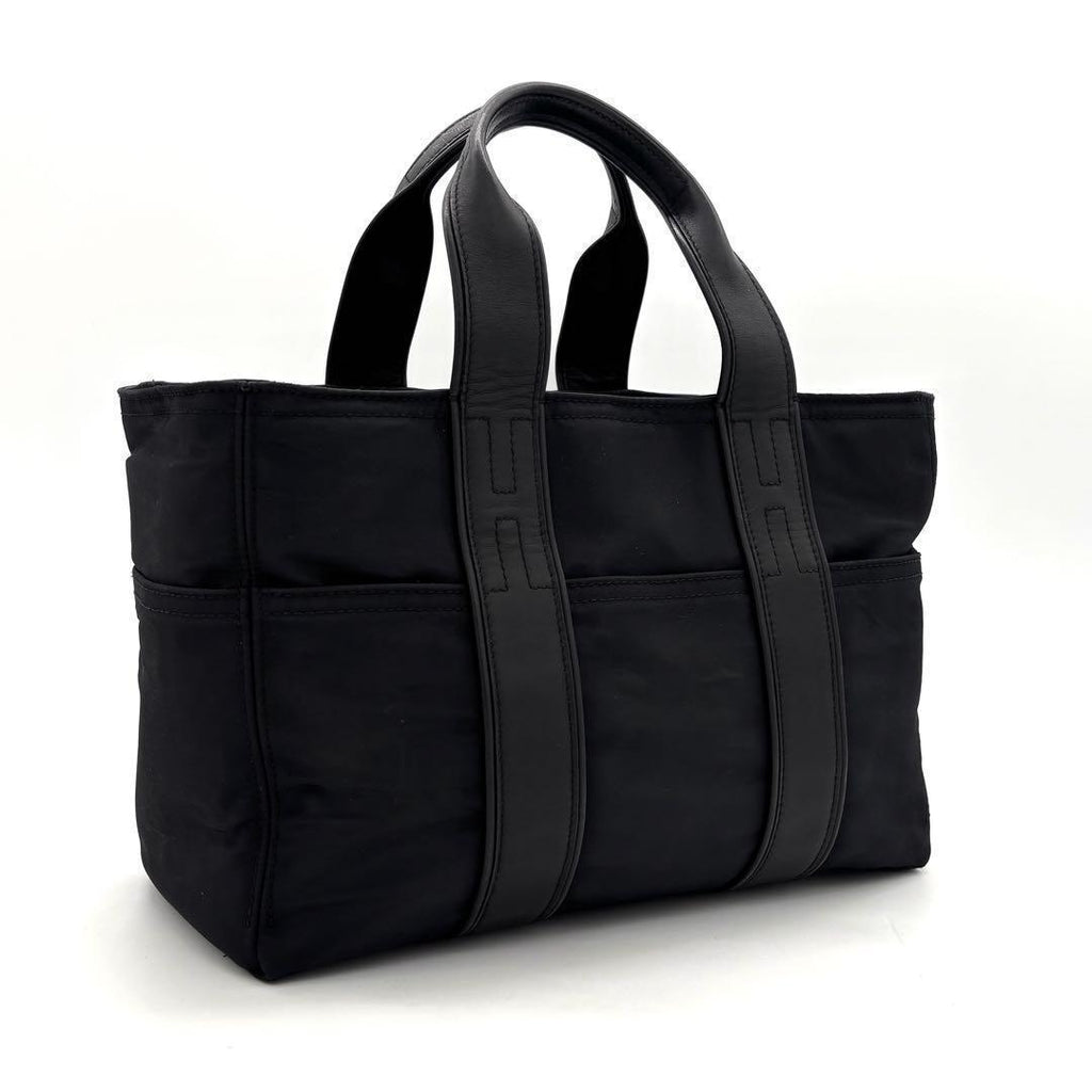 Hermes Acapulco PM Nylon Leather Black Silver Handbag