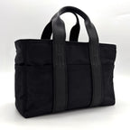Hermes Acapulco PM Nylon Leather Black Silver Handbag — view 2