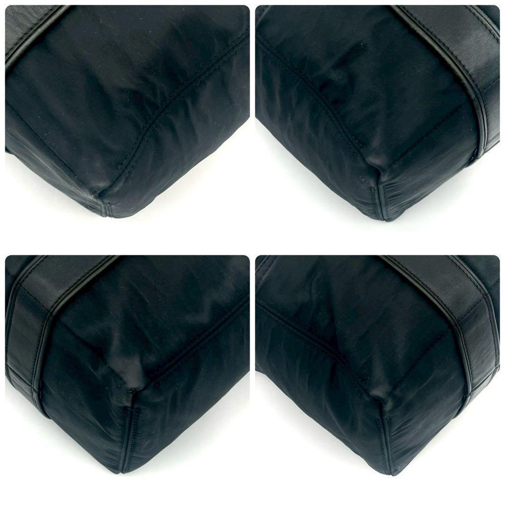 Hermes Acapulco PM Nylon Leather Black Silver Handbag — view 9