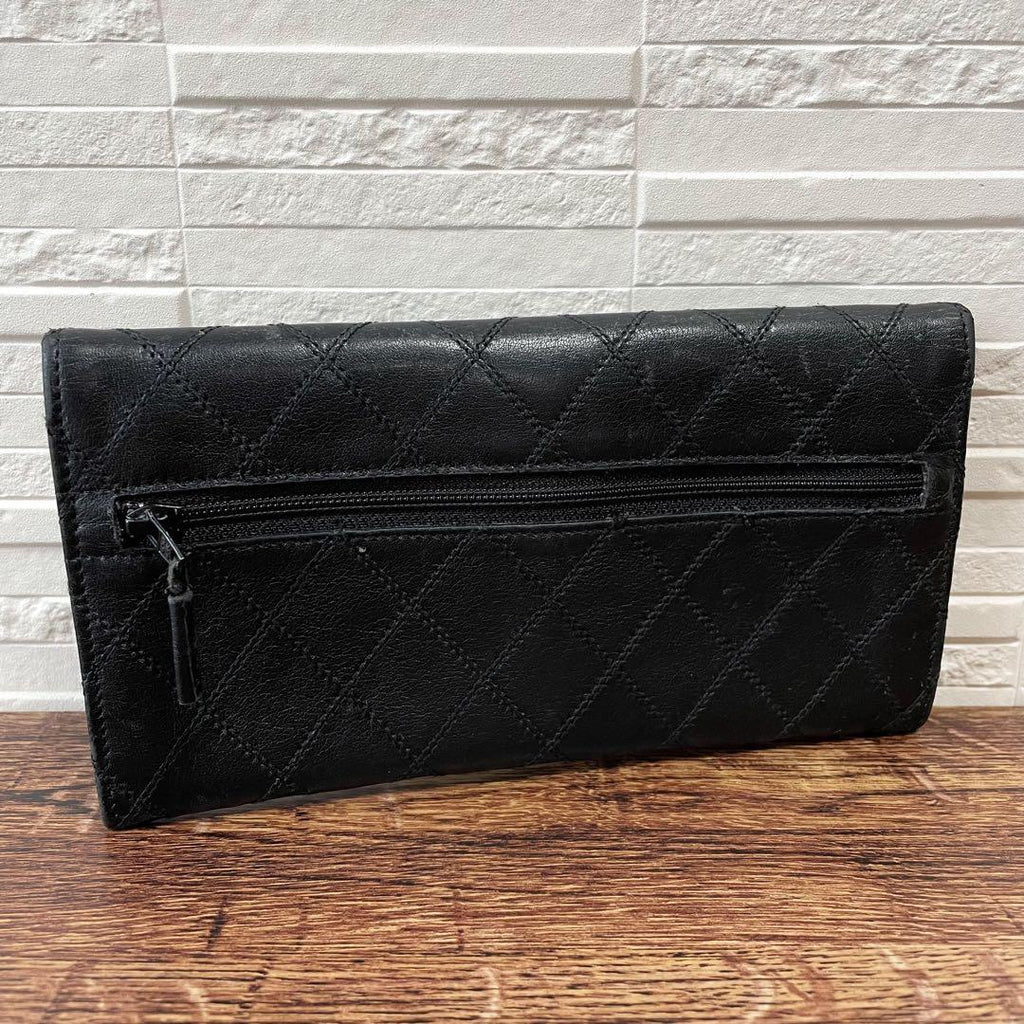 Chanel Bicolor Quilted Mini CC Logo Wallet Black — view 2