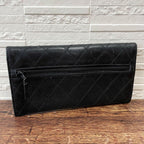 Chanel Bicolor Quilted Mini CC Logo Wallet Black — view 2
