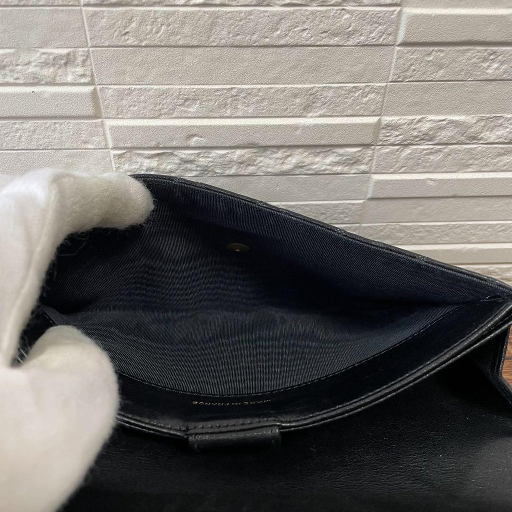Chanel Bicolor Quilted Mini CC Logo Wallet Black — view 6