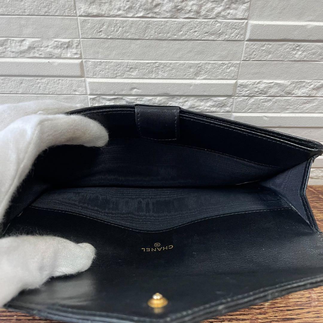 Chanel Bicolor Quilted Mini CC Logo Wallet Black — view 8