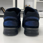 Chanel Coco Mark Fabric Sneakers Metallic Black Blue — view 6