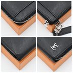 Louis Vuitton Taiga Zippy Dragonne Wallet Black — view 7