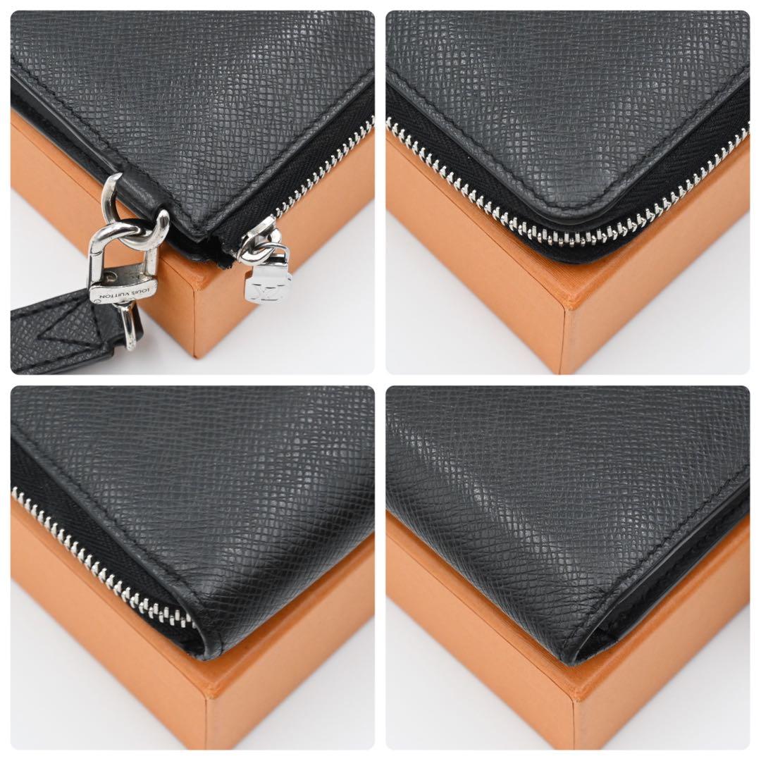 Louis Vuitton Taiga Zippy Dragonne Wallet Black — view 8