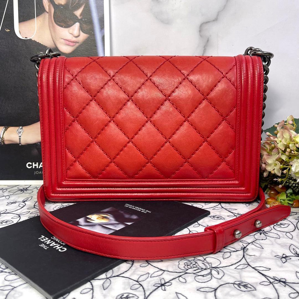 Chanel Boy Quilted Chain Shoulder — view 3