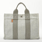 Hermes New Fourre Tout PM Handbag Canvas Gray Tote