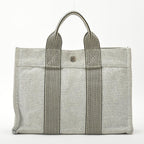 Hermes New Fourre Tout PM Handbag Canvas Gray Tote — view 3