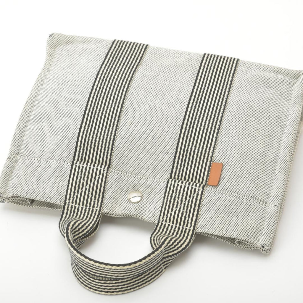 Hermes New Fourre Tout PM Handbag Canvas Gray Tote — view 4