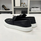 Hermes Game Leather Kelly Slip Ons Black Heel — view 4