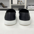 Hermes Game Leather Kelly Slip Ons Black Heel — view 5