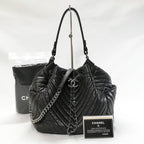 Chanel Lambskin Quilted Stitch Drawstring Shoulder
