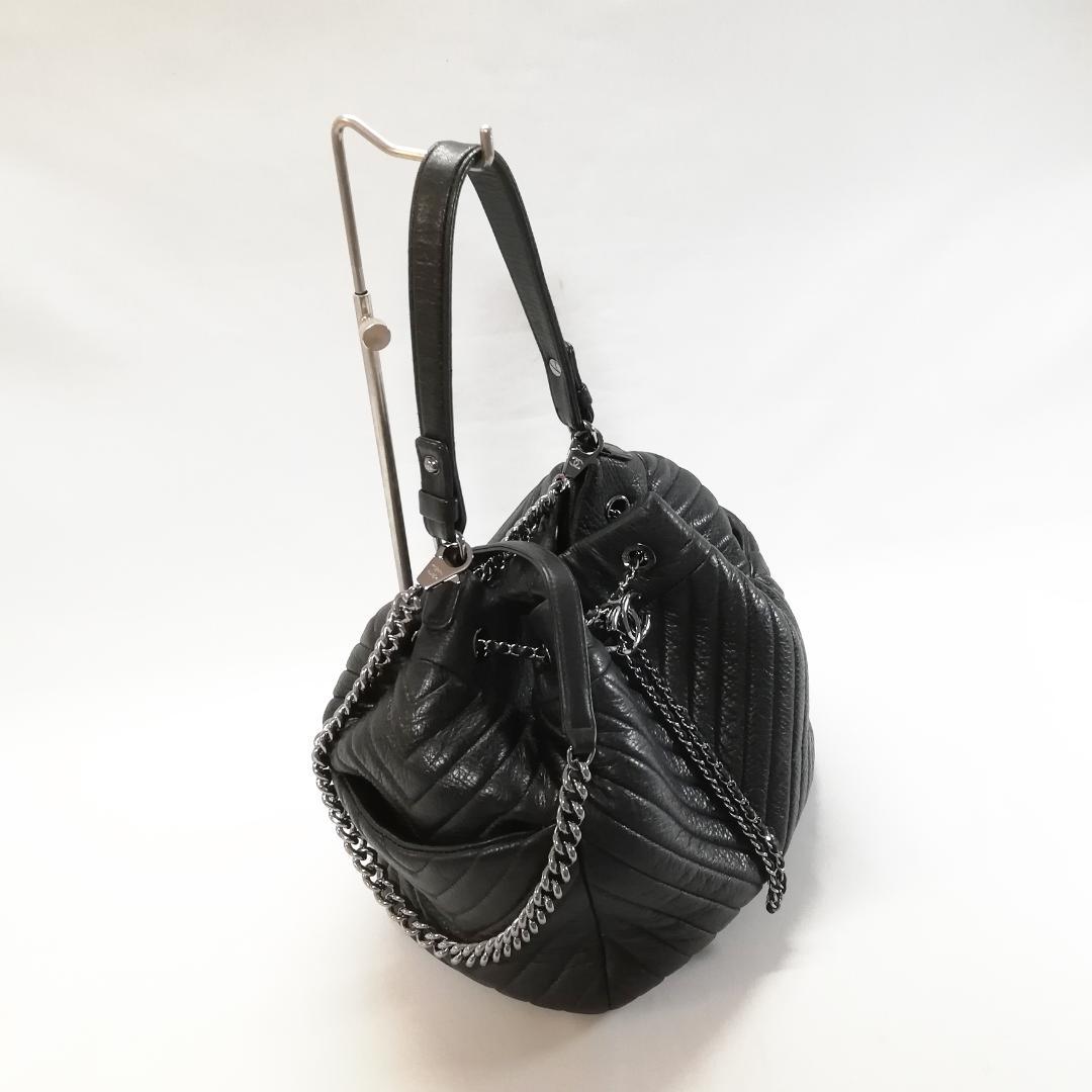 Chanel Lambskin Quilted Stitch Drawstring Shoulder — view 2