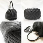 Chanel Lambskin Quilted Stitch Drawstring Shoulder — view 3