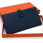 Hermes Bearn Classic Bifold Wallet Navy Leather Epsom — view 2