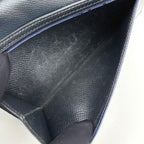 Hermes Bearn Classic Bifold Wallet Navy Leather Epsom — view 4