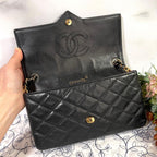 Chanel Vintage CC Logo Quilted Chain Shoulder — view 9