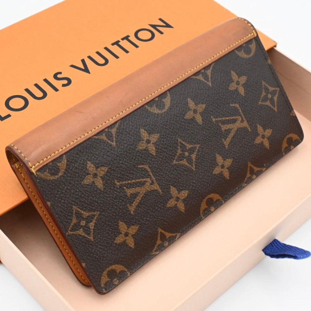 Louis Vuitton Monogram Macassar Portefeuille Brazza Vachetta Leather Wallet — view 2