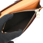 Louis Vuitton Monogram Macassar Portefeuille Brazza Vachetta Leather Wallet — view 4