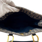 Dior Trotter Canvas Leather Hand Tote Navy — view 8
