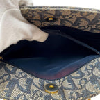 Dior Trotter Canvas Leather Hand Tote Navy — view 9