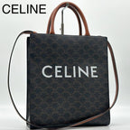 Celine Vertical Cabas Tote Triomphe Logo Macadam Leather