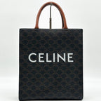 Celine Vertical Cabas Tote Triomphe Logo Macadam Leather — view 2