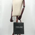 Celine Vertical Cabas Tote Triomphe Logo Macadam Leather — view 4