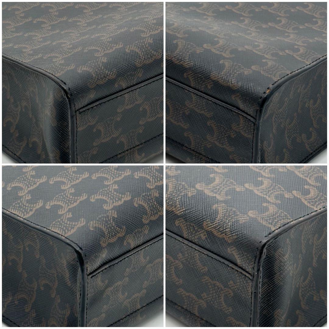 Celine Vertical Cabas Tote Triomphe Logo Macadam Leather — view 8