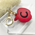 Celine Triomphe Pom Charm Apple Dog Beige Keychain — view 5