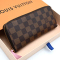 Louis Vuitton Damier Ebene Portefeuille Clemence Wallet Brown
