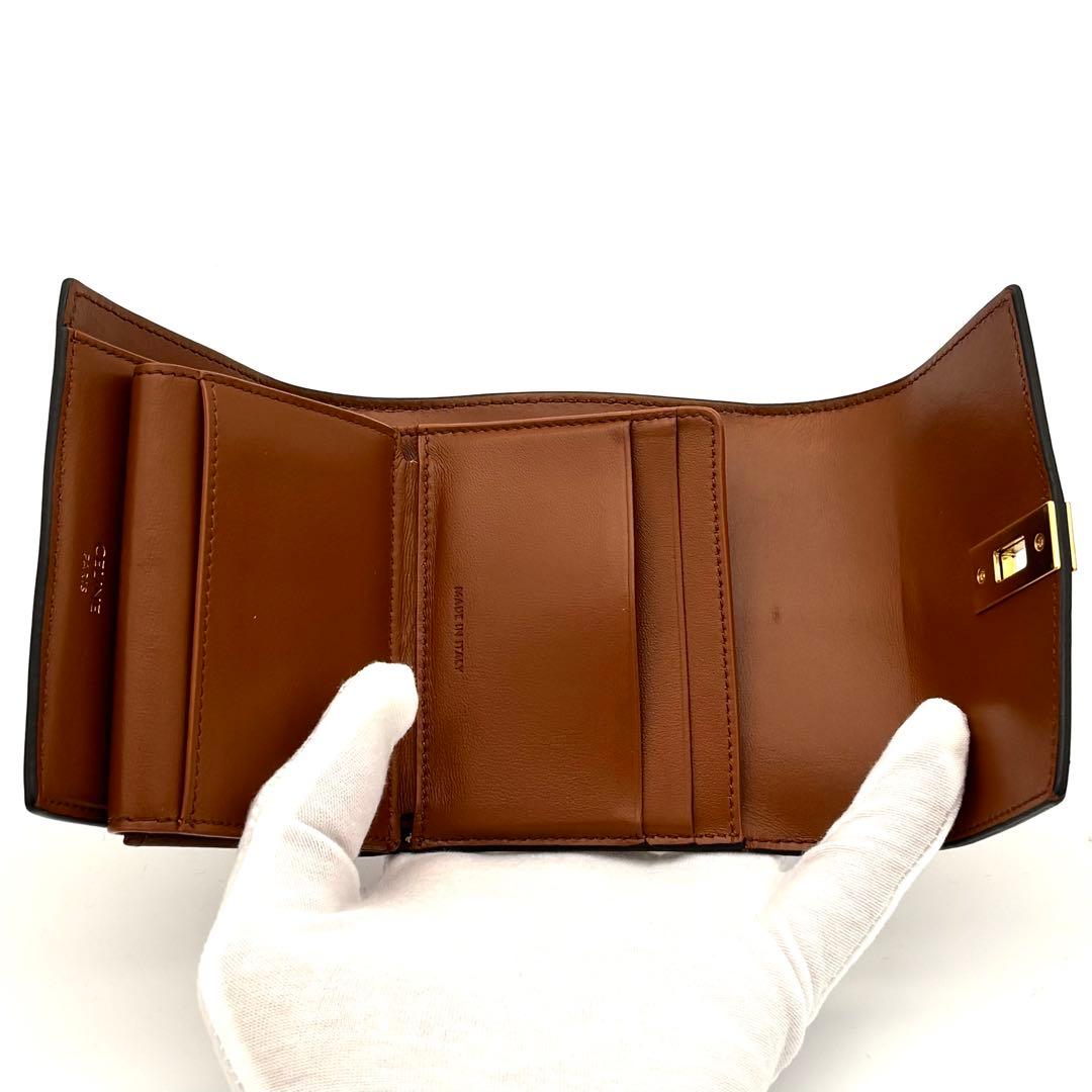Celine Trifold Wallet 16 Seeds Small Brown — view 4