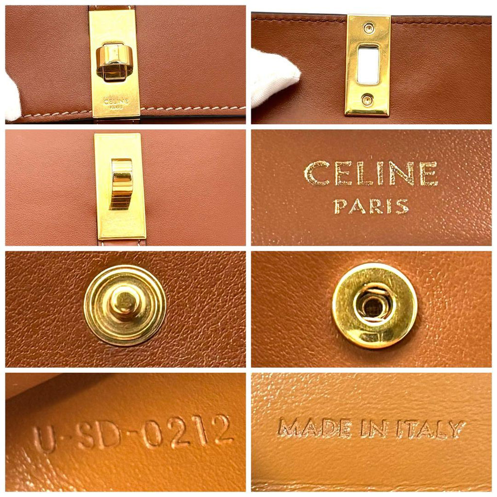 Celine Trifold Wallet 16 Seeds Small Brown — view 8