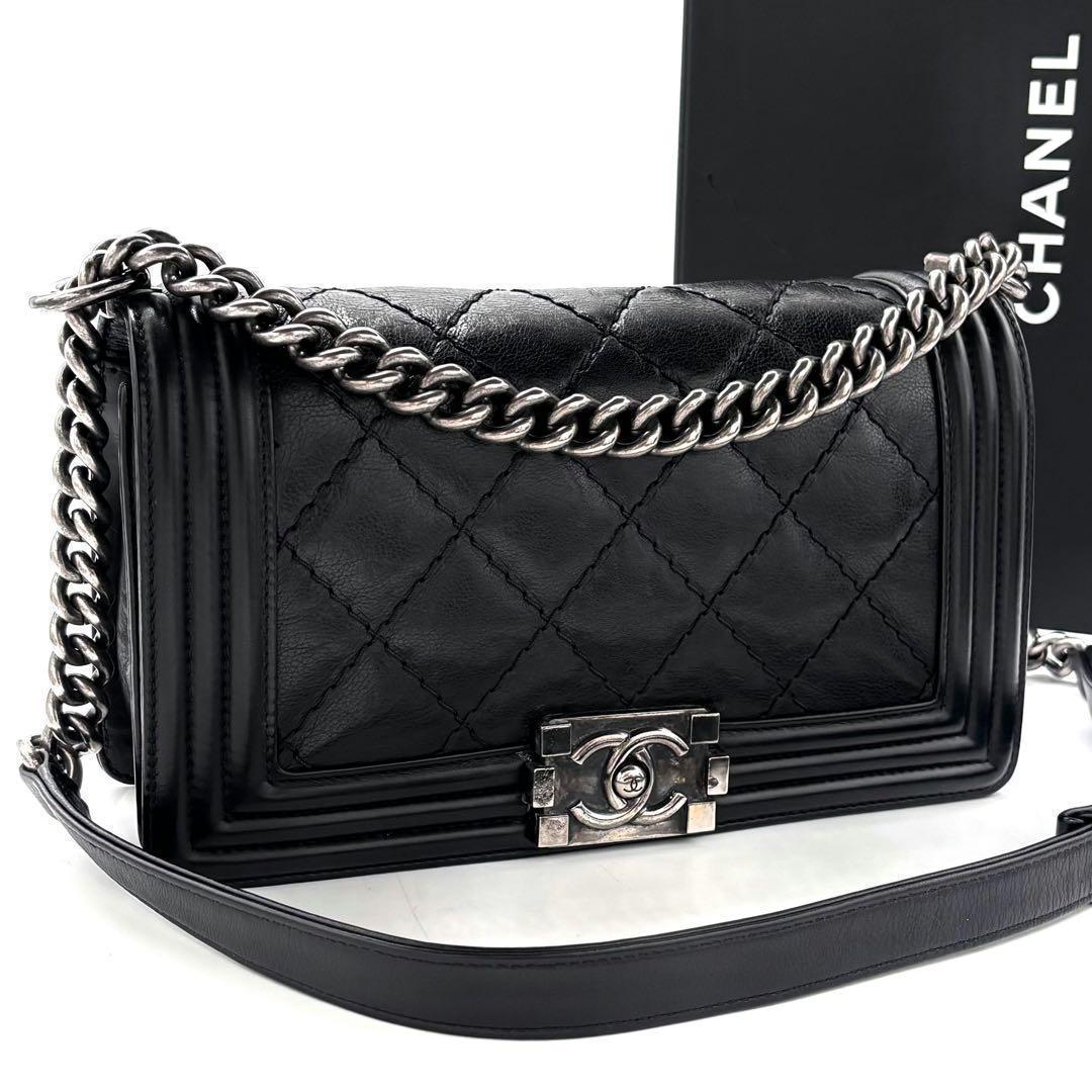 Chanel Boy Black Lambskin Shoulder