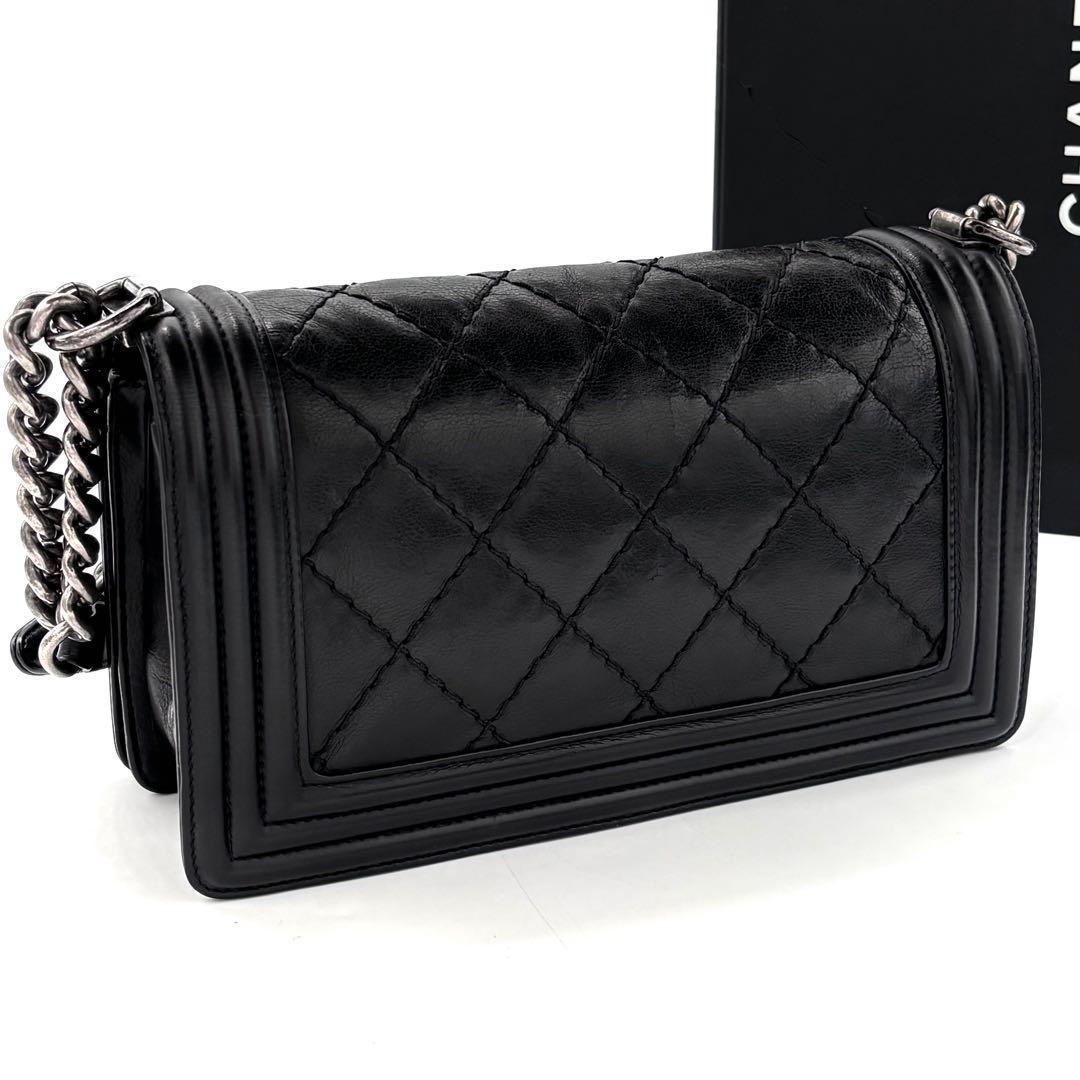 Chanel Boy Black Lambskin Shoulder — view 2