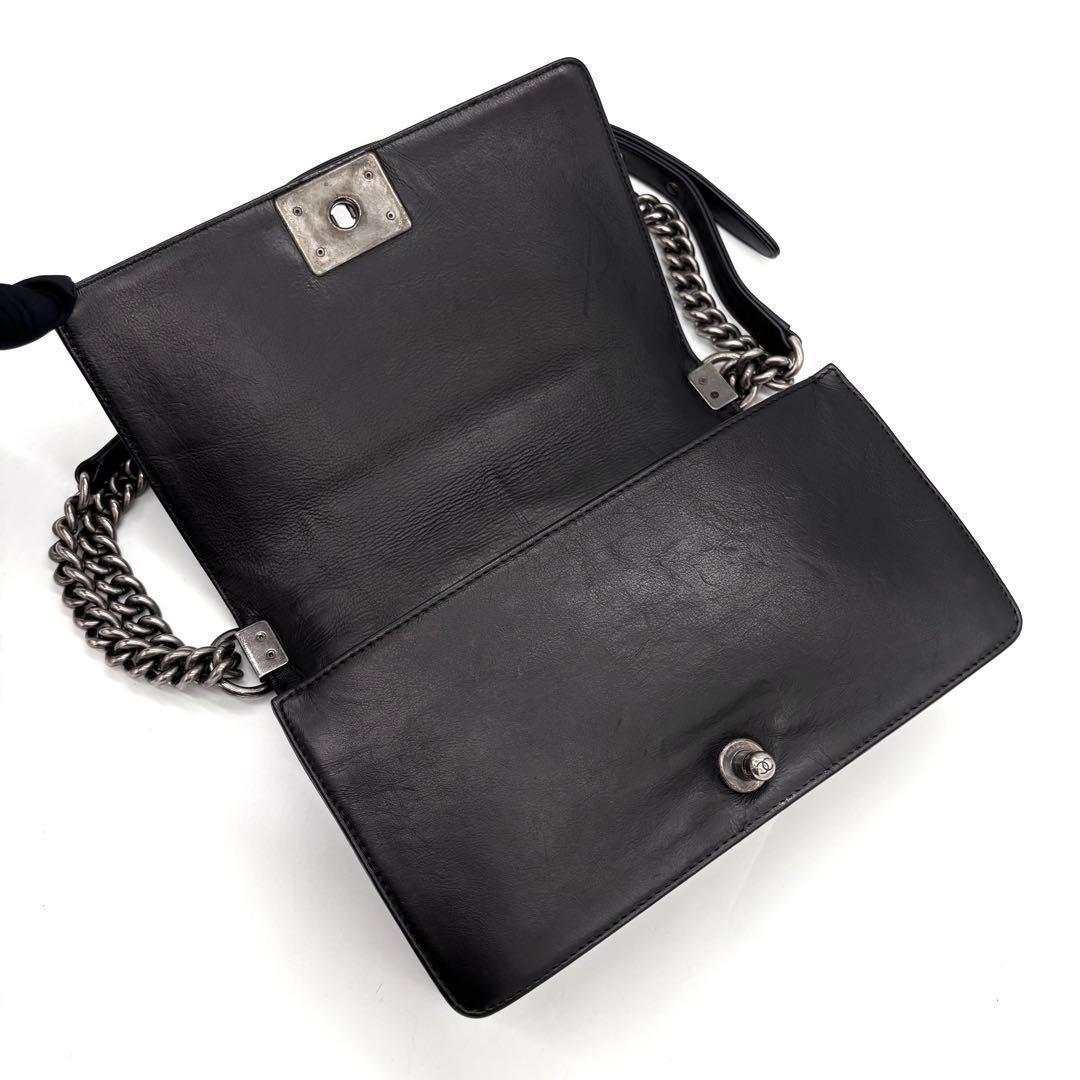Chanel Boy Black Lambskin Shoulder — view 3