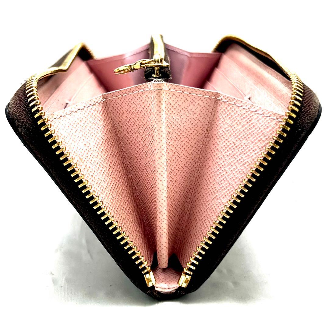 Louis Vuitton Damier Ebene Clemence Rosevalerine Zippy Wallet — view 3